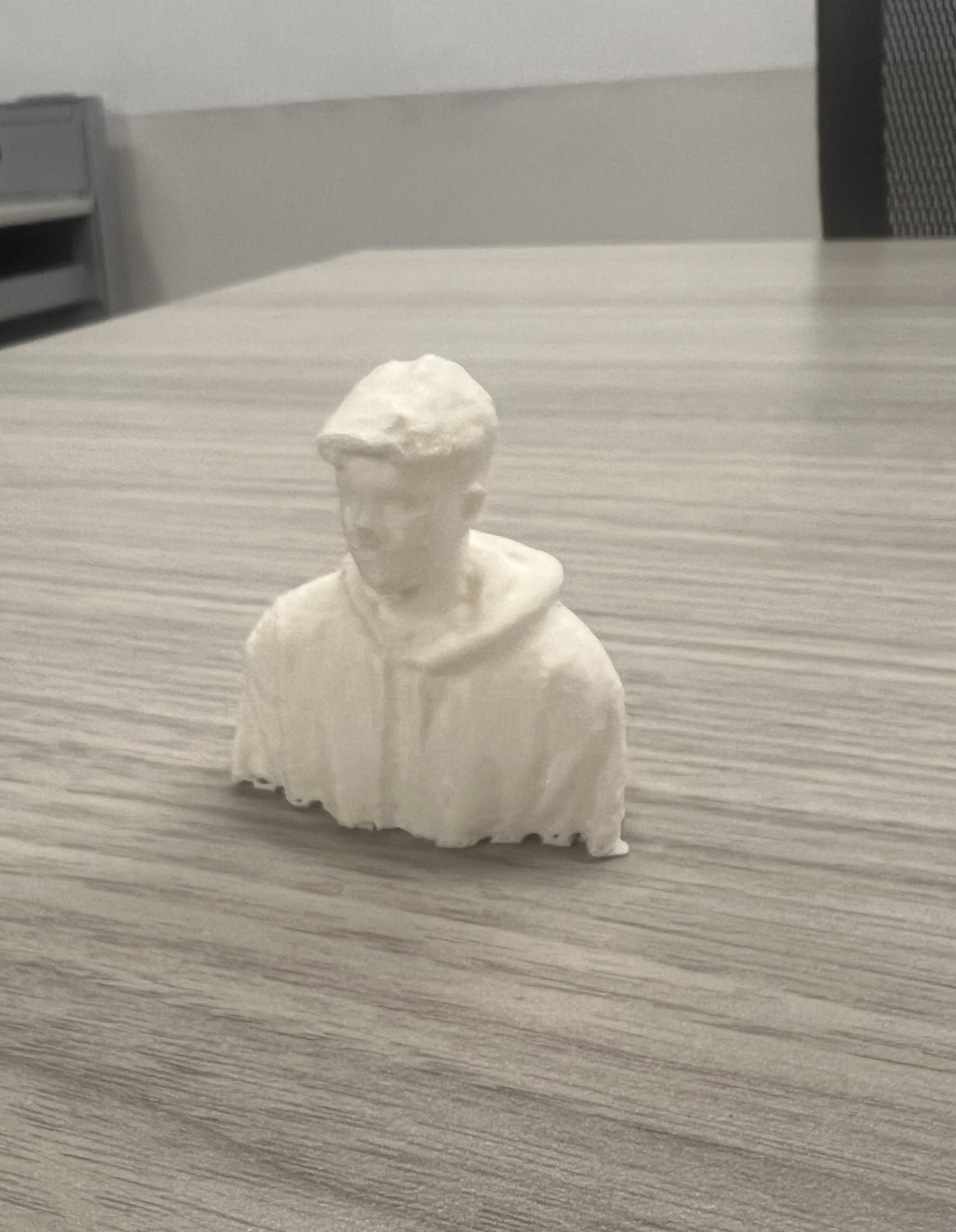 My final 3D-printed model created from a full scan of myself and refined in Cinema 4D.
